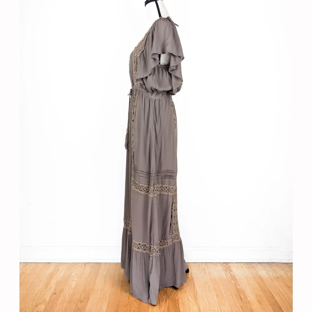 🦋LAST🦋 NWT Tulle and Batiste Rosalie Maxi Dress, Desert Sand, Size XS